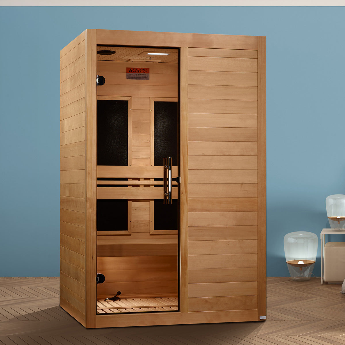 Golden Designs Maxxus S-Line Yoga 2-Person Ultra Low EMF FAR Infrared Sauna With Canadian Hemlock