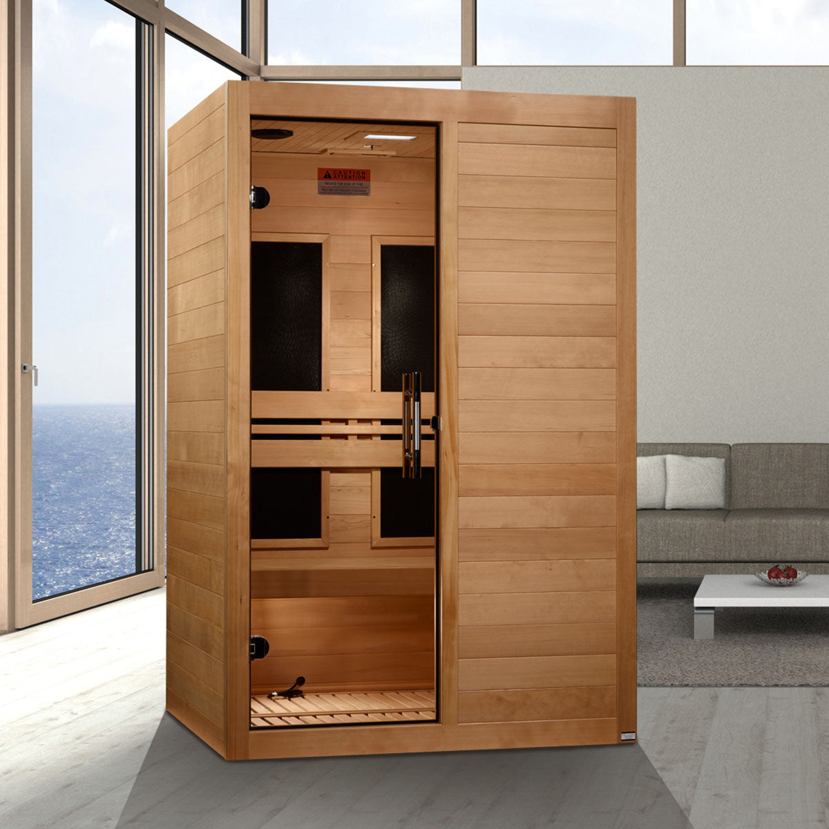 Golden Designs Maxxus S-Line Yoga 2-Person Low EMF FAR Infrared Sauna