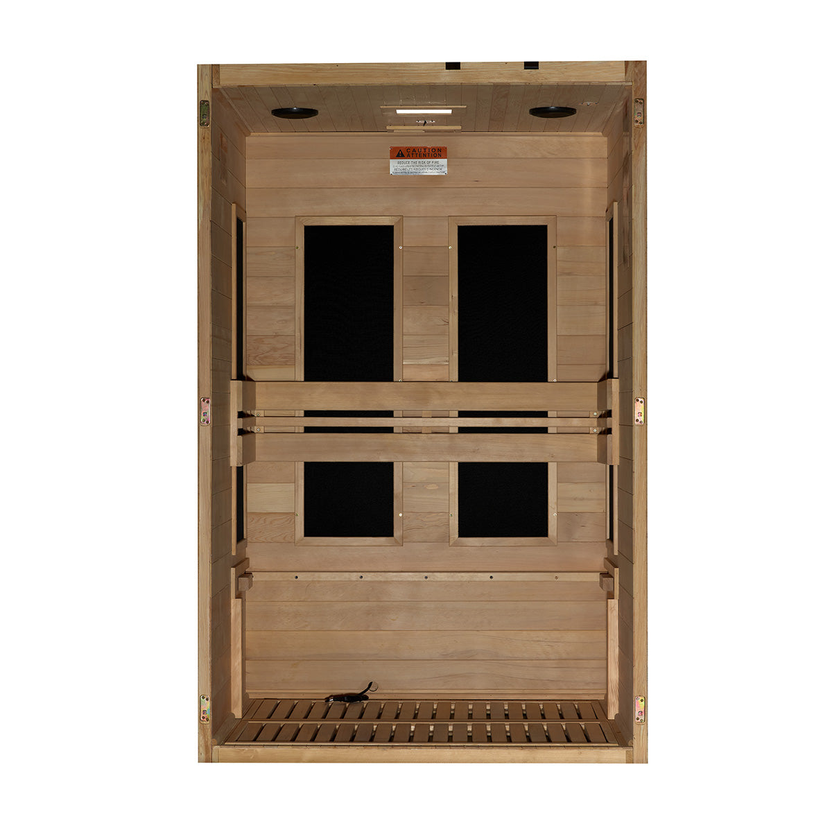 Golden Designs Maxxus S-Line Yoga 2-Person Ultra Low EMF FAR Infrared Sauna With Canadian Hemlock