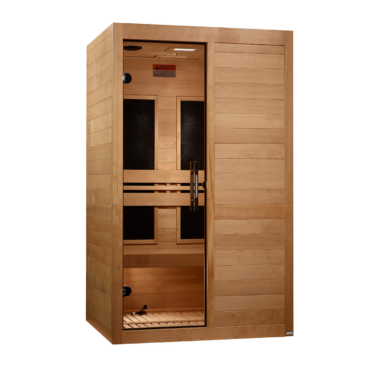 Golden Designs Maxxus S-Line Yoga 2-Person Ultra Low EMF FAR Infrared Sauna With Canadian Hemlock