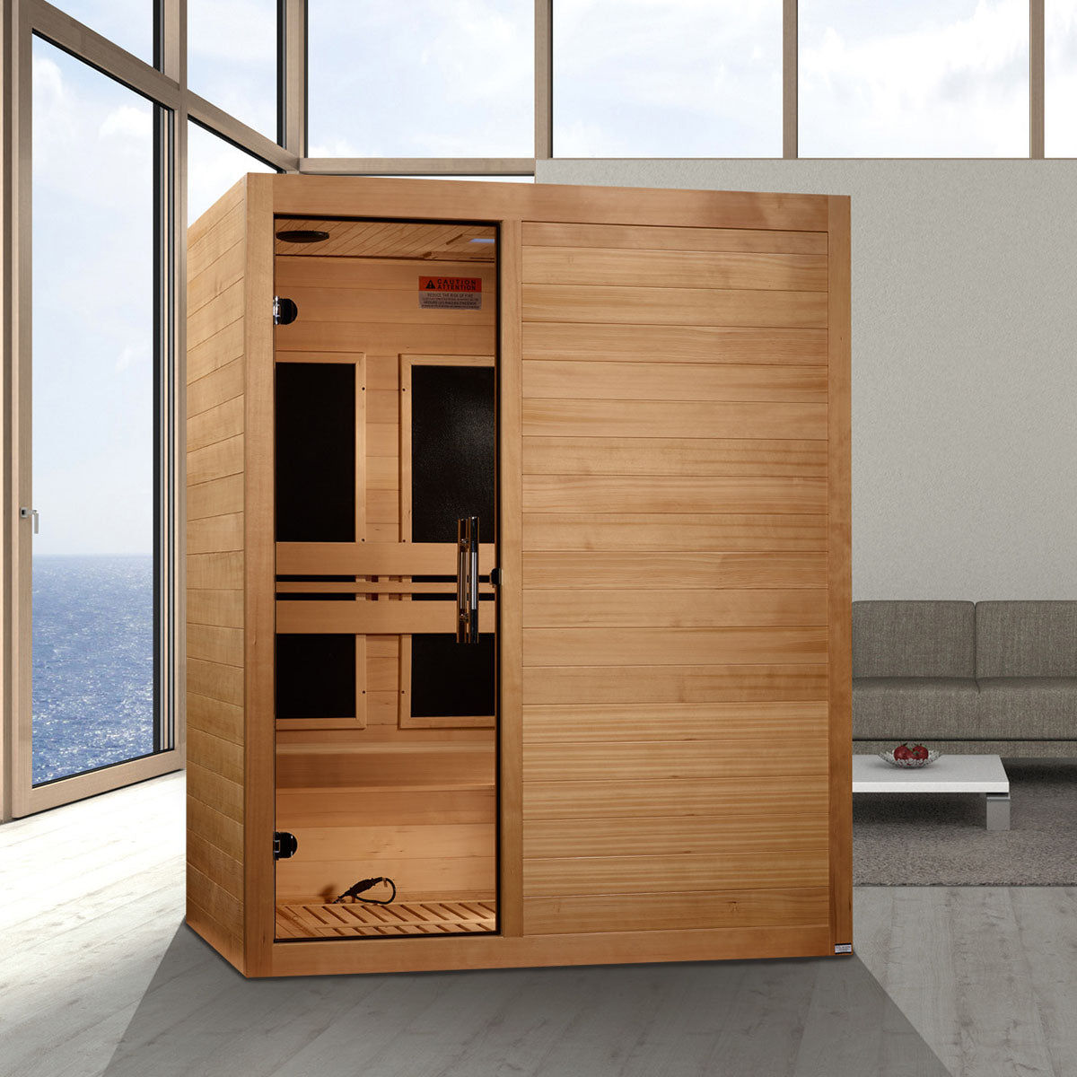 Golden Designs Maxxus S-Line Yoga 3-Person Low EMF FAR Infrared Sauna