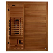 Golden Designs Maxxus S-Line Yoga 3-Person Full Spectrum Near Zero EMF FAR Infrared Sauna with Pacific Cedar