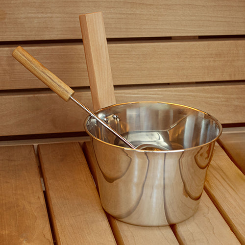 PROSAUNAS Stainless Sauna Bucket w/ Ladle