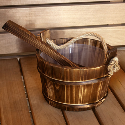 PROSAUNAS Spruce Sauna Bucket w/ Ladle