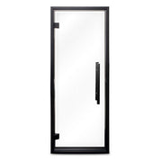 PROSAUNAS Prehung Clear Glass Sauna Door, Black Alder Frame 24x73