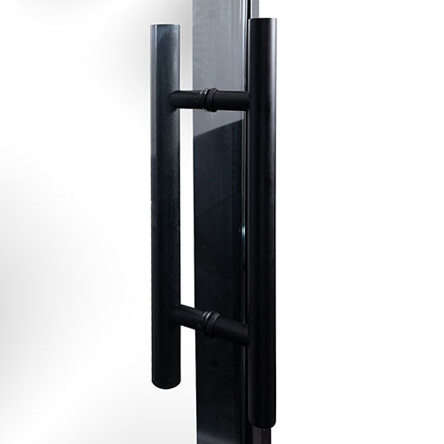PROSAUNAS Prehung Clear Glass Sauna Door, Black Alder Frame 24x73