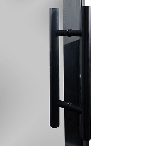 PROSAUNAS Prehung Tinted Glass Sauna Door, Black Alder Frame 24x73