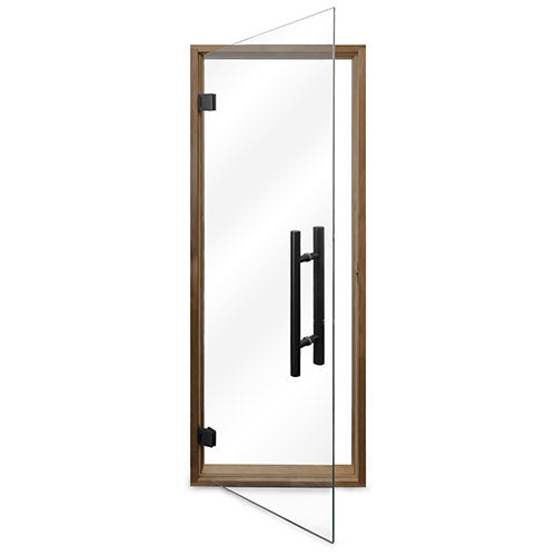 PROSAUNAS Prehung Clear Glass Sauna Door, Thermo-Aspen Frame 24x73