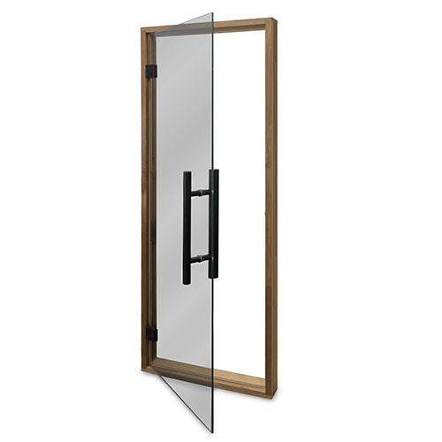 PROSAUNAS Prehung Tinted Glass Sauna Door, Thermo-Aspen Frame 24x73