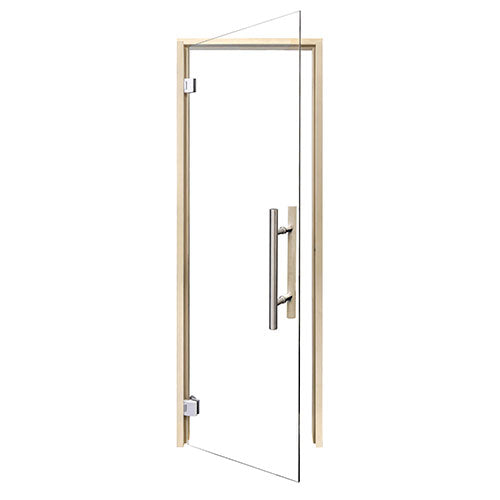 PROSAUNAS Prehung Clear Glass Sauna Door, Aspen 24x81