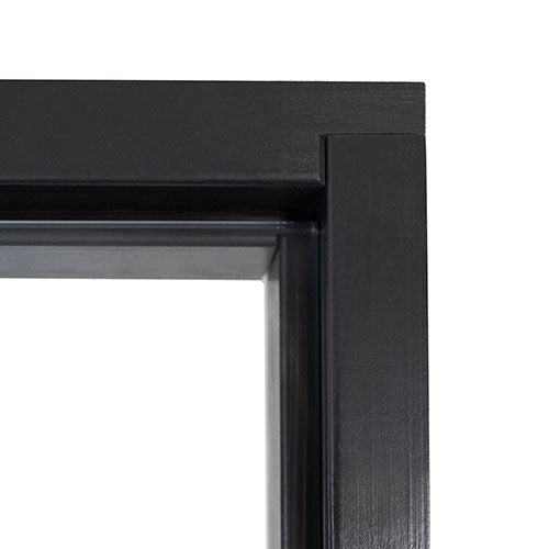 PROSAUNAS Prehung Clear Glass Sauna Door, Black Alder 24x81