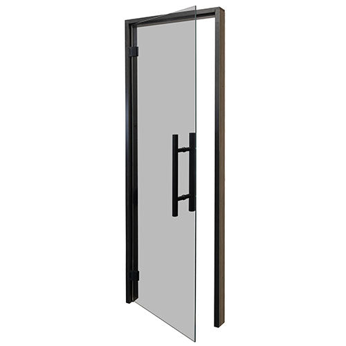 PROSAUNAS Prehung Tinted Glass Sauna Door, Black Alder 24x81