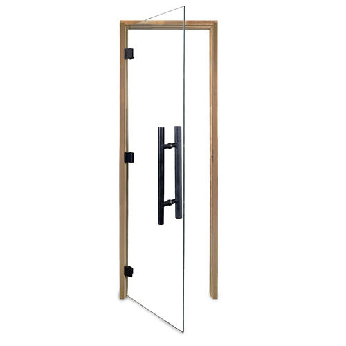 PROSAUNAS Prehung Clear Glass Sauna Door, Thermo-Aspen 24x81