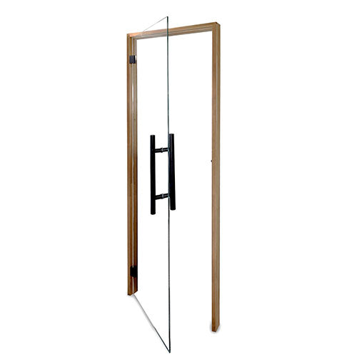 PROSAUNAS Prehung Clear Glass Sauna Door, Thermo-Aspen 24x81