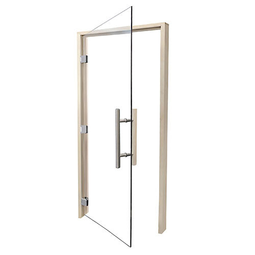 PROSAUNAS Prehung ADA Clear Glass Sauna Door, Aspen 36x81