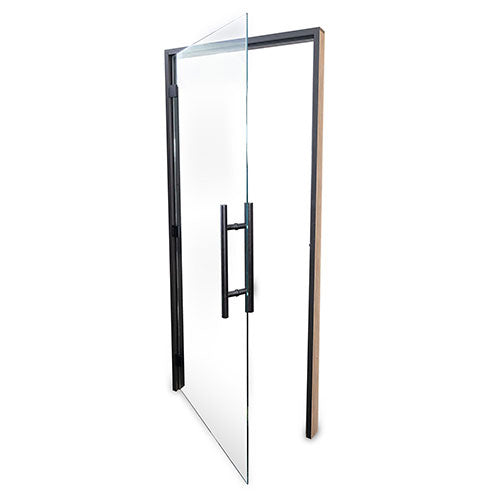 PROSAUNAS Prehung ADA Clear Glass Sauna Door, Black Alder 36x81