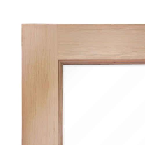 PROSAUNAS Prehung Solid Wood Sauna Door with Insulated Glass 24x80