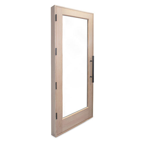 PROSAUNAS Prehung Solid Wood Sauna Door with Insulated Glass 30x80