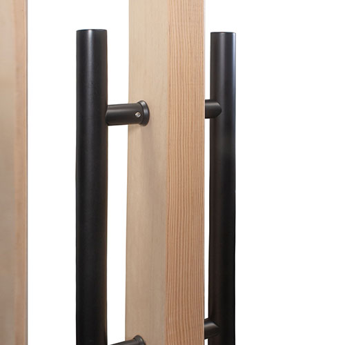 PROSAUNAS Prehung Solid Wood Sauna Door with Insulated Glass 30x80