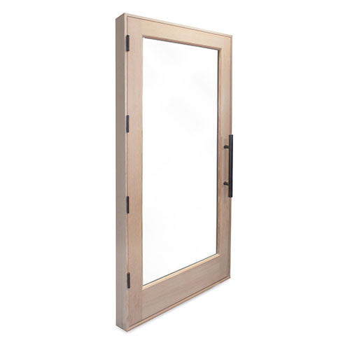 PROSAUNAS Prehung Solid Wood Sauna Door with Insulated Glass 36x80