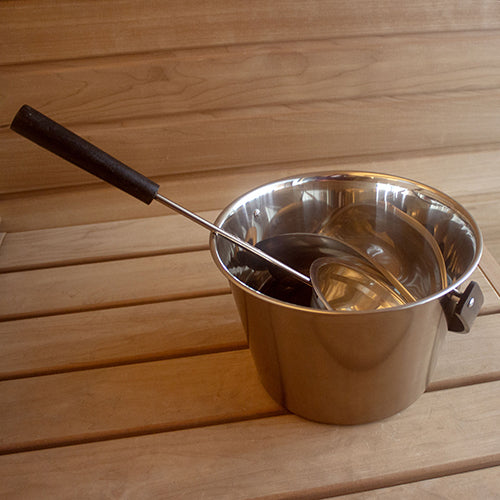 PROSAUNAS Stainless Sauna Pail w/ Ladle