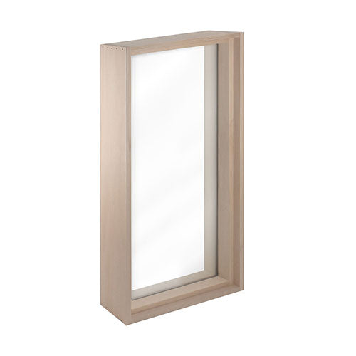 PROSAUNAS Standard Hemlock Tempered Dual Pane Clear Glass Sauna Window, 16" x 30"