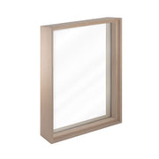 PROSAUNAS Large Hemlock Tempered Framed Dual Pane Clear Glass Sauna Window, 24" x 36"