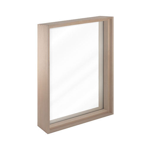 PROSAUNAS Large Hemlock Tempered Framed Dual Pane Clear Glass Sauna Window, 24" x 36"