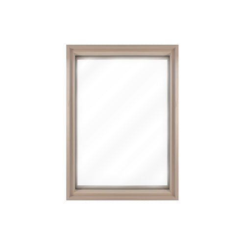 PROSAUNAS Large Hemlock Tempered Framed Dual Pane Clear Glass Sauna Window, 24" x 36"
