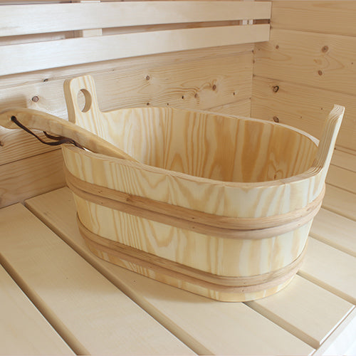 ProSaunas Wood Oval Sauna Bucket – 7.6 Liter