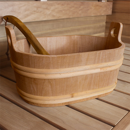 ProSaunas Wood Oval Sauna Bucket – 7.6 Liter