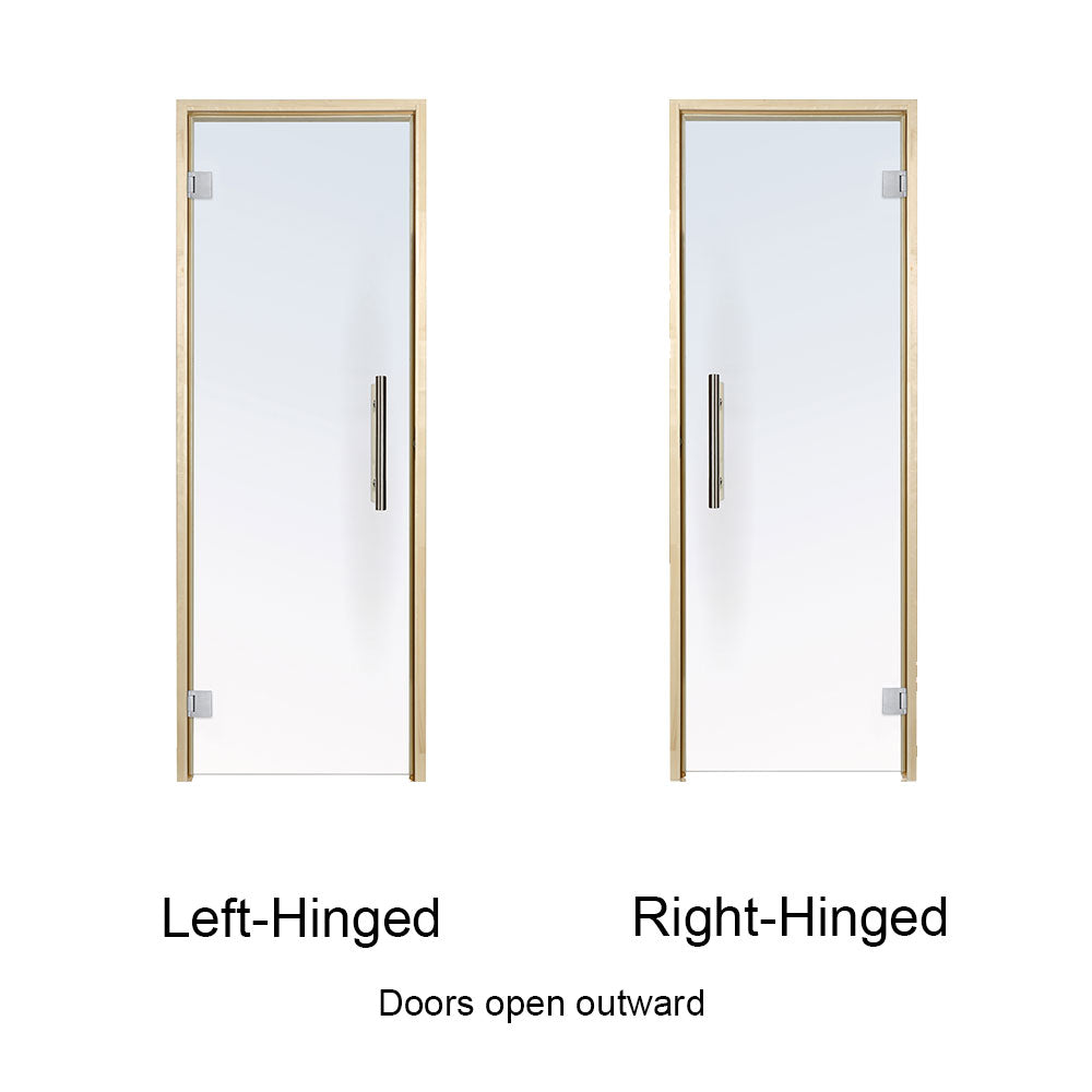 PROSAUNAS Prehung Clear Glass Sauna Door, Aspen 24x81