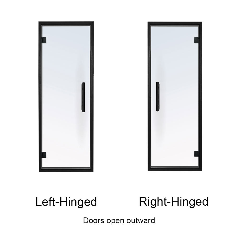 PROSAUNAS Prehung Tinted Glass Sauna Door, Black Alder Frame 24x73