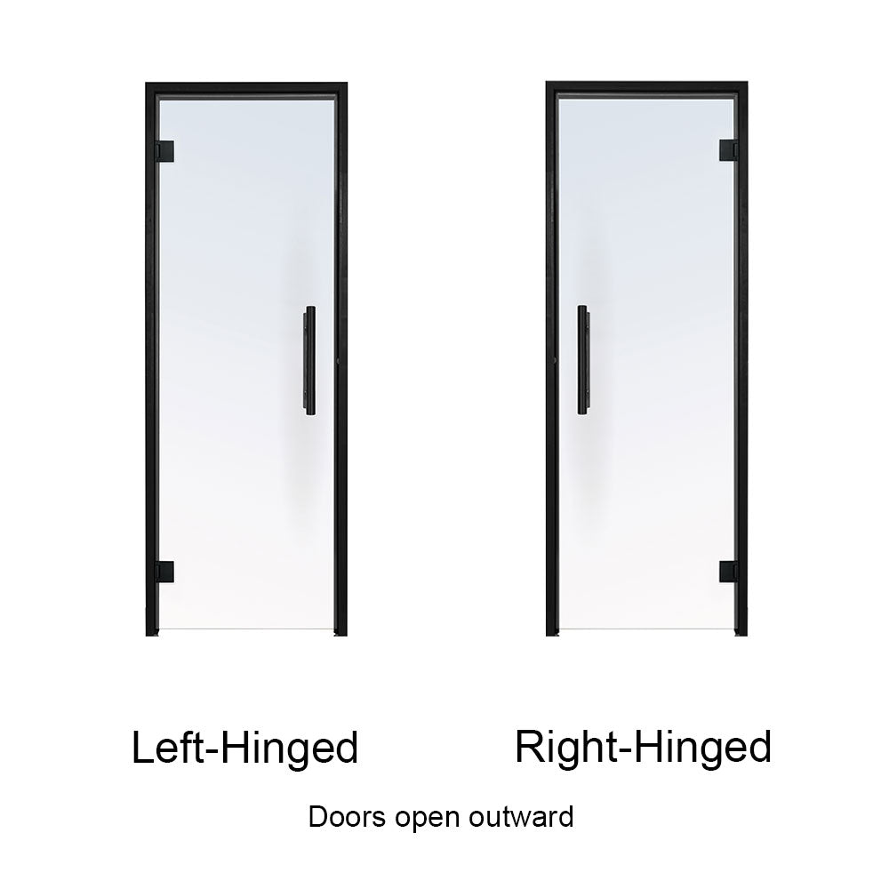 PROSAUNAS Prehung Tinted Glass Sauna Door, Black Alder 24x81