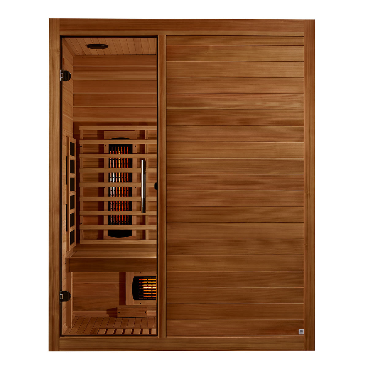 Golden Designs Maxxus S-Line Yoga 3-Person Full Spectrum Near Zero EMF FAR Infrared Sauna with Pacific Cedar
