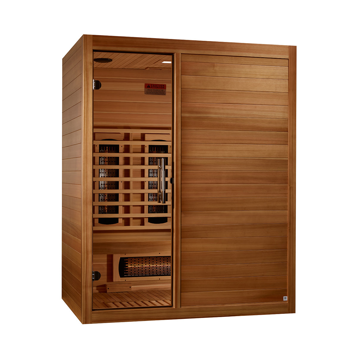 Golden Designs Maxxus S-Line Yoga 3-Person Full Spectrum Near Zero EMF FAR Infrared Sauna with Pacific Cedar