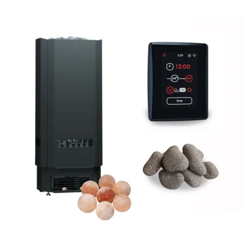 Saunum Air Perfect 7kW 240V Closed Basket Electric Sauna Heater Package
