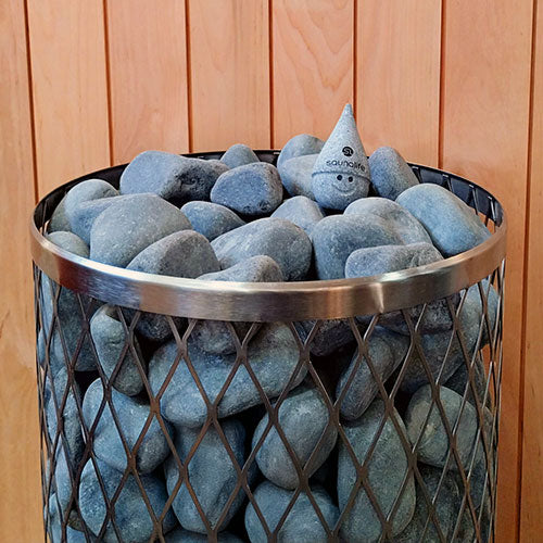 SaunaLife Stoney Sauna Gnome with Cone Hat Handcrafted Finnish Soapstone