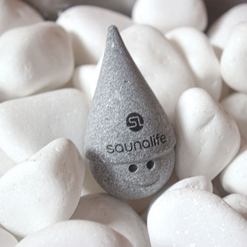 SaunaLife Stoney Sauna Gnome with Cone Hat Handcrafted Finnish Soapstone