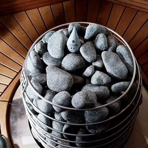 SaunaLife Stoney Sauna Gnome with Cone Hat Handcrafted Finnish Soapstone