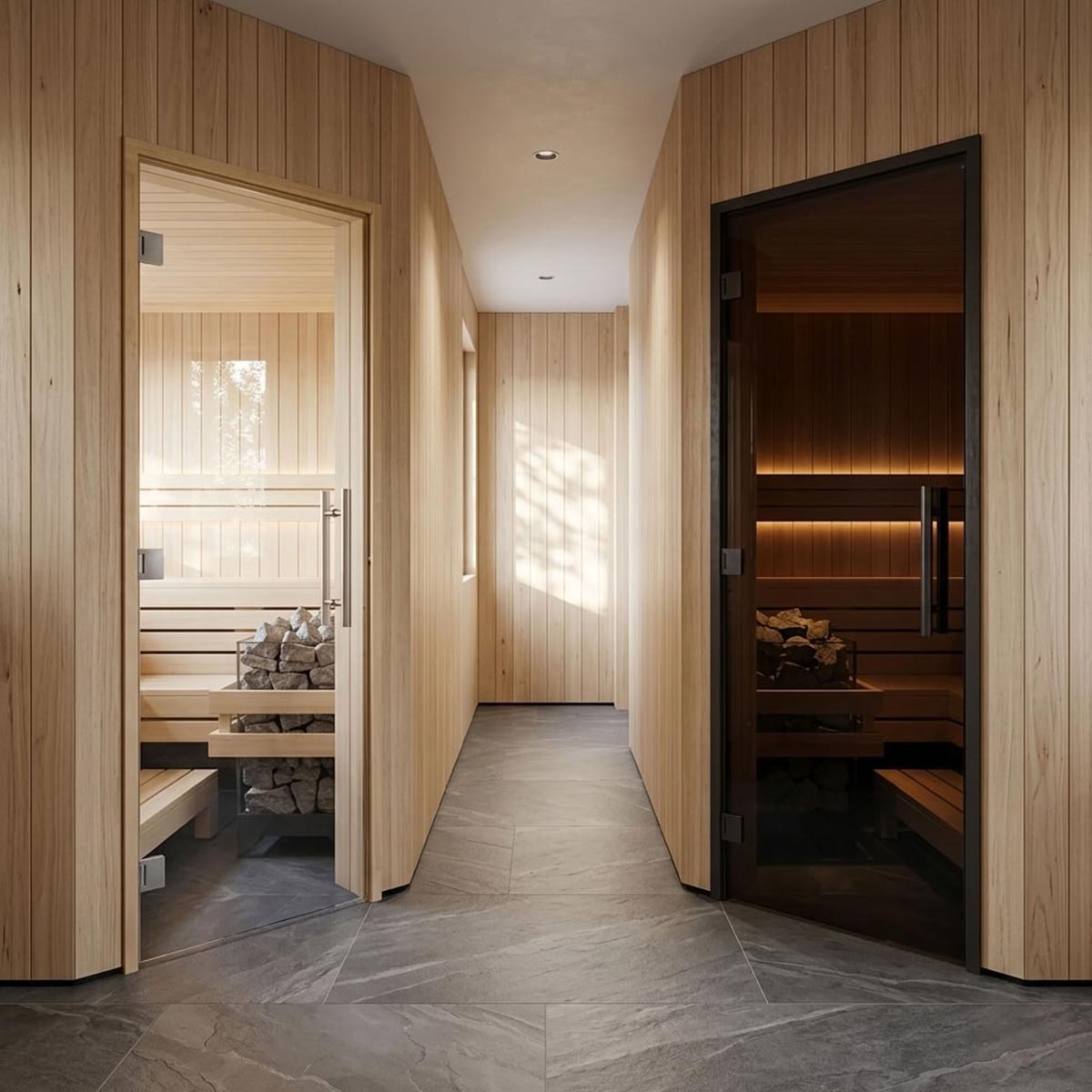 Sauna Glass Doors: Clear and Tinted 