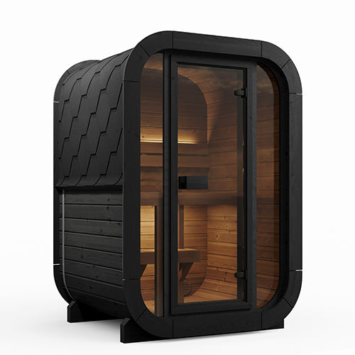 SaunaLife Cube CL3GB Luxury 2 Person Outdoor Sauna - DIY, Paint Included