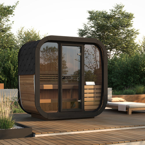 SaunaLife Model CL4G Luxury 4 Person Outdoor Sauna