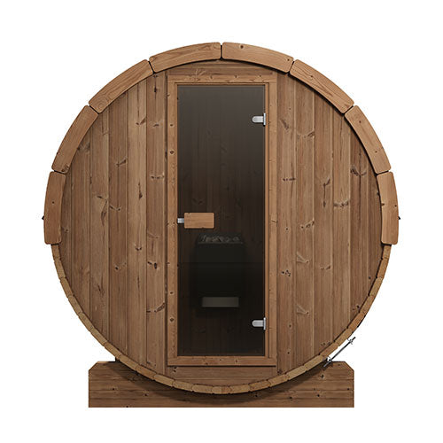 SaunaLife ERGO E6 Outdoor Barrel Sauna Kit | 3 Person Sauna
