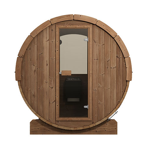 SaunaLife ERGO E6 Outdoor Barrel Sauna Kit | 3 Person Sauna