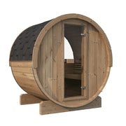 SaunaLife Model E6W Outdoor Barrel Sauna with Window