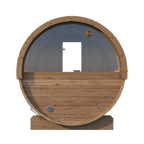 SaunaLife Model E6W Outdoor Barrel Sauna with Window