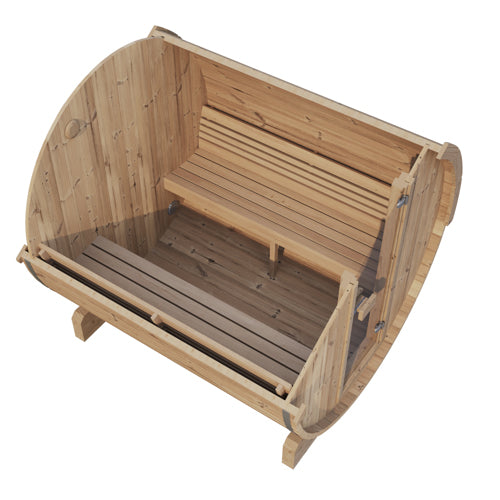 SaunaLife Model E7 Sauna Barrel 6 Person Outdoor Sauna