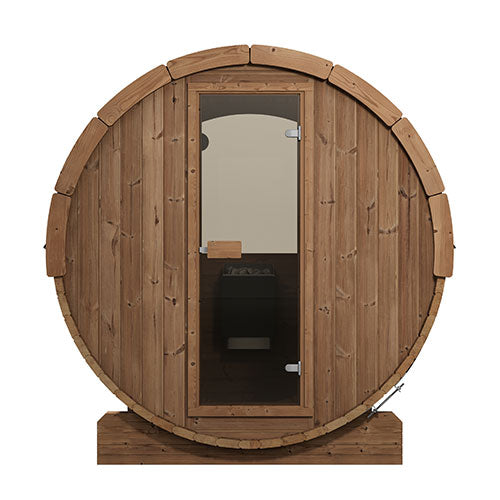 SaunaLife ERGO E7 Outdoor Barrel Sauna Kit | 4 Person Sauna