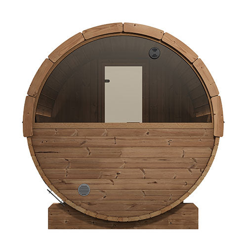 SaunaLife ERGO E7 Outdoor Barrel Sauna Kit | 4 Person Sauna